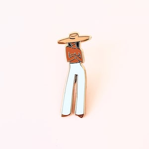 Sabina Fenn Summer Woman Enamel Pin: Gold Plated Lapel Pin
