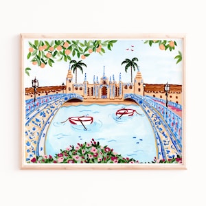 Seville Spain Print: Tropical Travel Wall Art