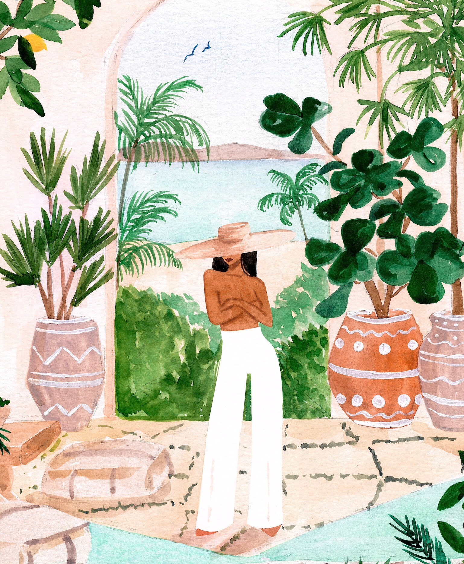 Instant Download Print Botanical Fashion Art, Boho Chic Wall Art, Beach  House Decor, Morocco Art, Colorful Prints, Aesthetic 2023 Painting - Etsy
