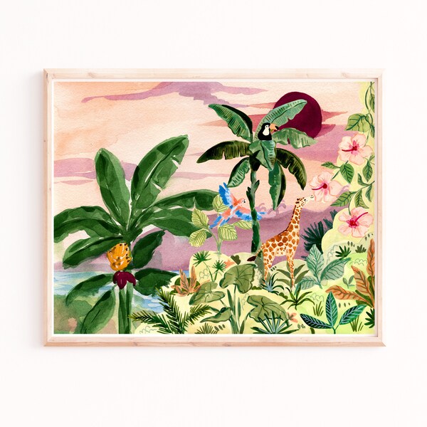 Jungle Wall Art Etsy