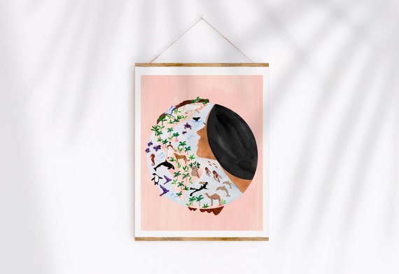 Mother Earth Art Print: Matte Finish, Textured Eco Wall Decor