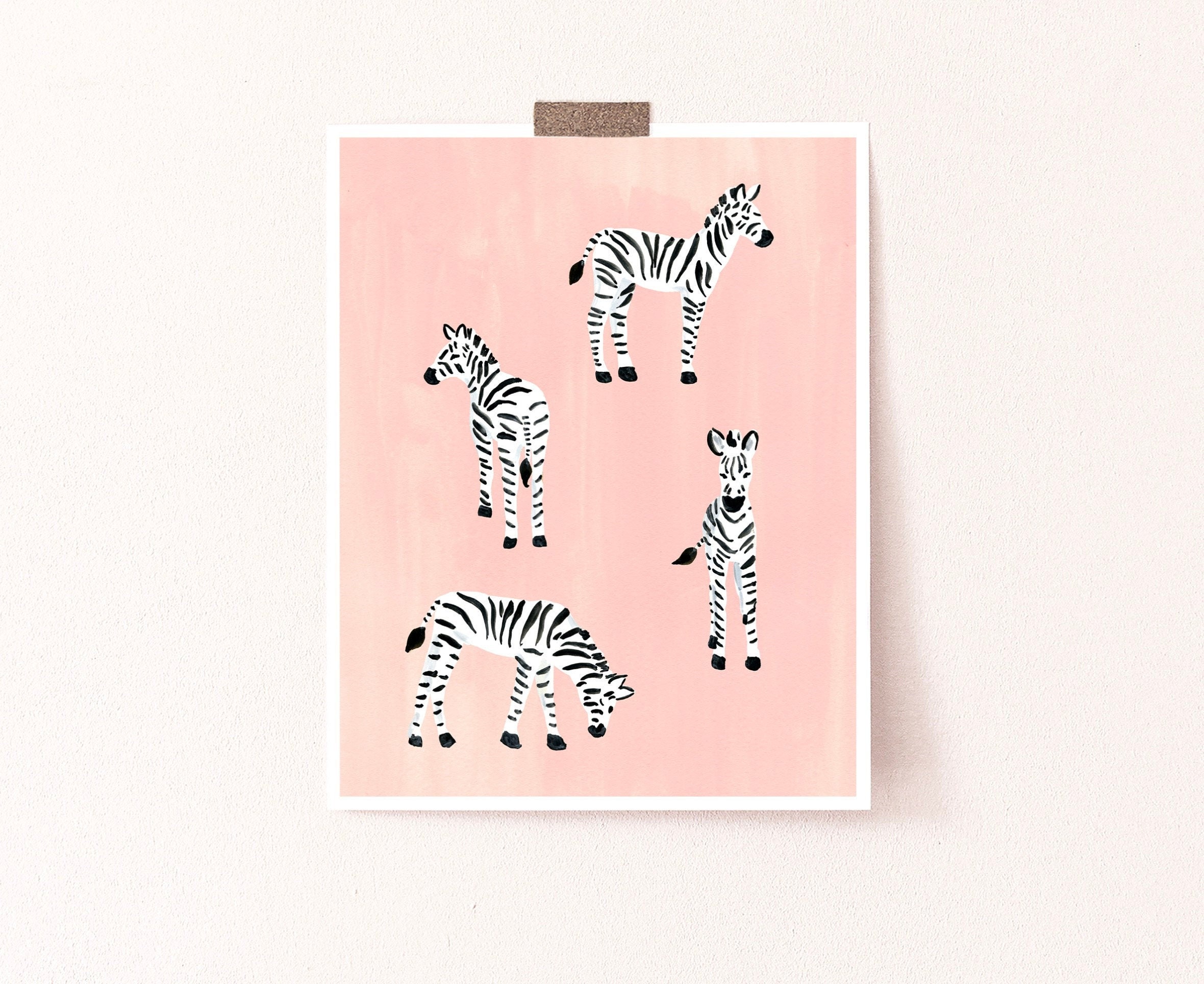 Zebras Print Animal Wall Art Zebra Art Print Zebra Etsy