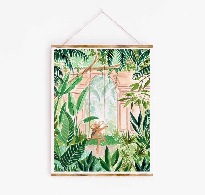 Tropical Wall Art Tropical Art Print Boho Chic Wall Decor Etsy
