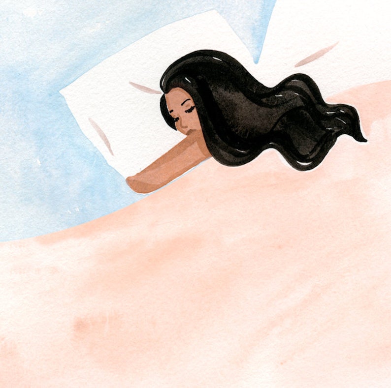 Sweet Dreams II Art Print Sabina Fenn Illustration Sleeping Beauty Hand Painted Wall Decor image 2