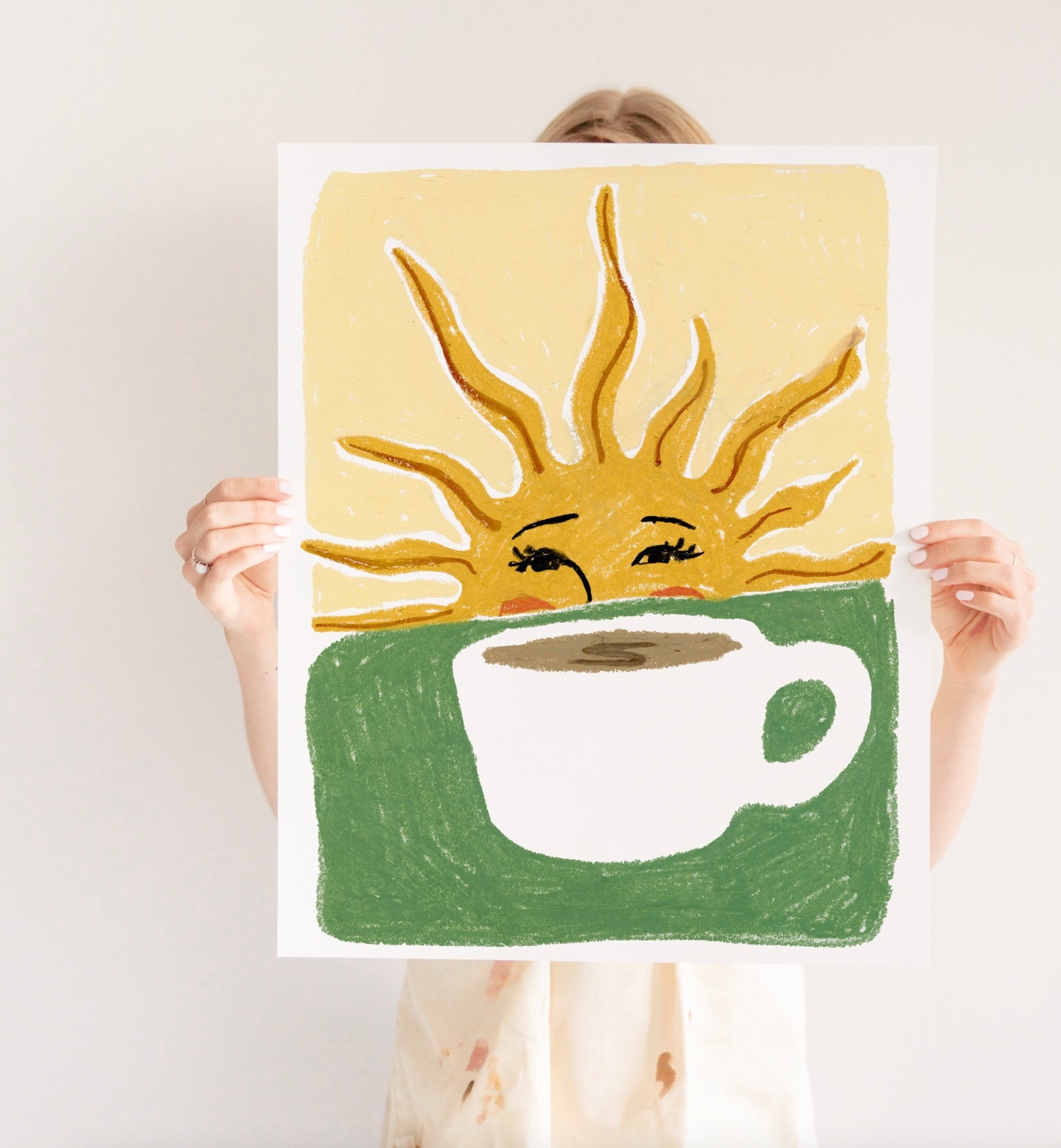Coffee Sunshine Print: Retro Kitchen Art - Etsy