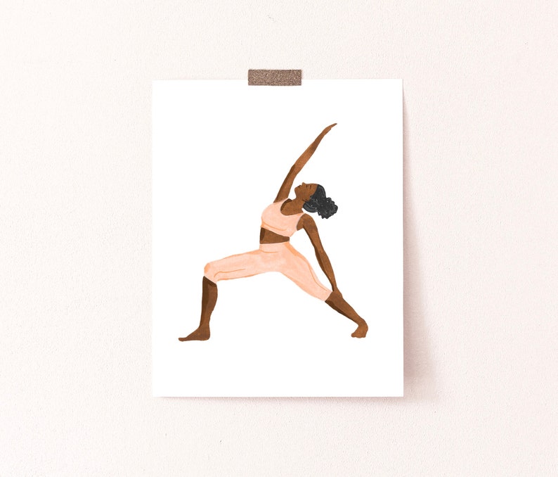 For the Zen Seeker, Woman Yoga Pose, Yoga Wall Art, Feminine Art Prints, Women Art Prints, Sabina Fenn Illustration image 1