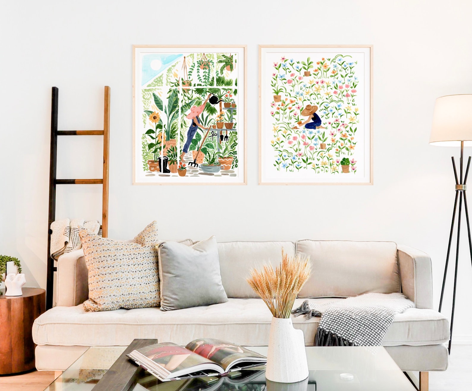Botanical Garden Art Print Gardening Spring Art Peaceful Etsy Canada