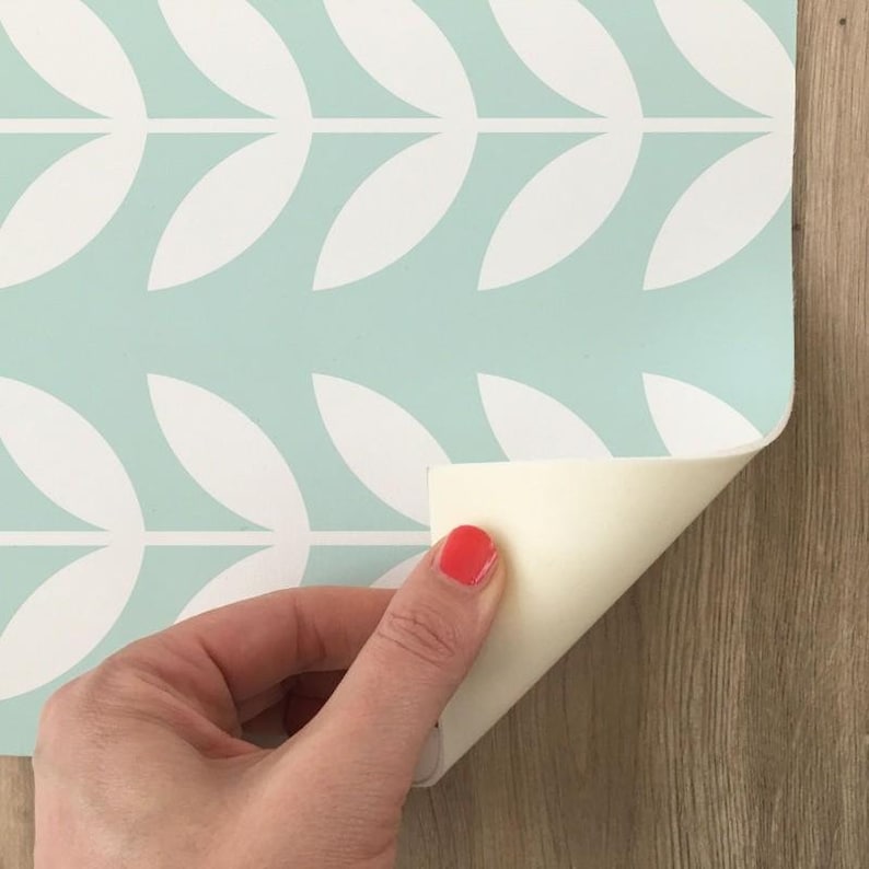 Vinyl Table Mat Vintage Leaves Table Mats Vinyl Placements Etsy