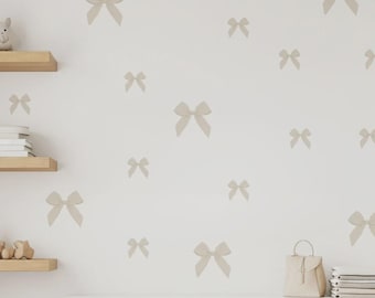 Ribbon Bow Wall Decals, Bow Wall Stickers, Bow Wall Stickers for Bedroom, Coquette Bow Wall Decor, Bow Wall Decor, Pink Bow Wall Decals