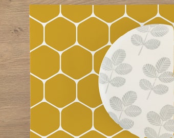 Vinyl Table Mat Honeycomb, Table Mats, Vinyl Placements