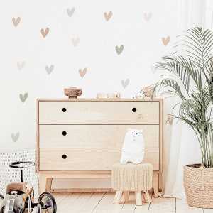 Heart Wall Decals, Heart Nursery Decor, Heart Stickers Wall Kids, Heart Wall Decor