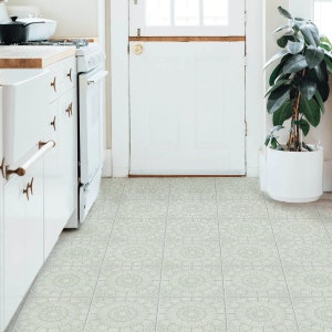 Floor Sticker, Tile Stickers Floor, Peel Stick Floor Tile, Green Peel and Stick Floor Tile, Floor Decorations, Floor Vinyl
