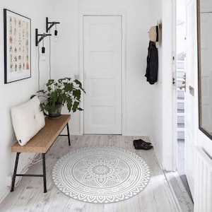 Vinyl Rug Mandala, Linoleum Rug, Vinyl Carpet, Pvc Mat