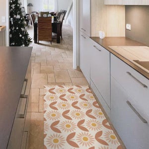 Alfombra de Cocina Antideslizante, Alfombra de Vinilo, Alfombrilla Estética, Runner Lavable, Alfombras Sala de Estar, Runner Pasillo