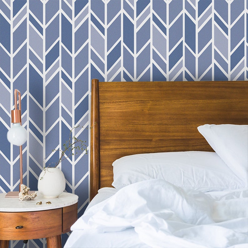 Herringbone Wallpaper Peel and Stick Wallpaper | Etsy