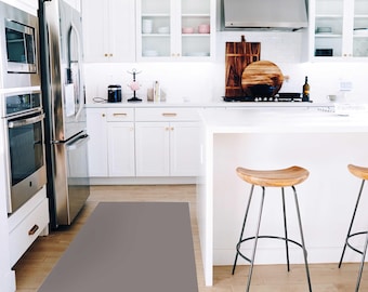 Solid Color Vinyl Rug, Vinyl Kitchen Runner, Waterproof PVC Kitchen Mats. Vinyl Rugs for the Bathroom