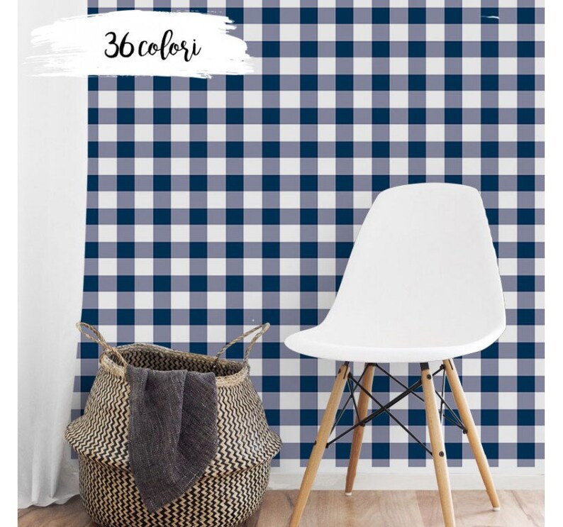 Gingham Wallpaperpeel and Stick and Removable Wallpaper Etsy Ireland