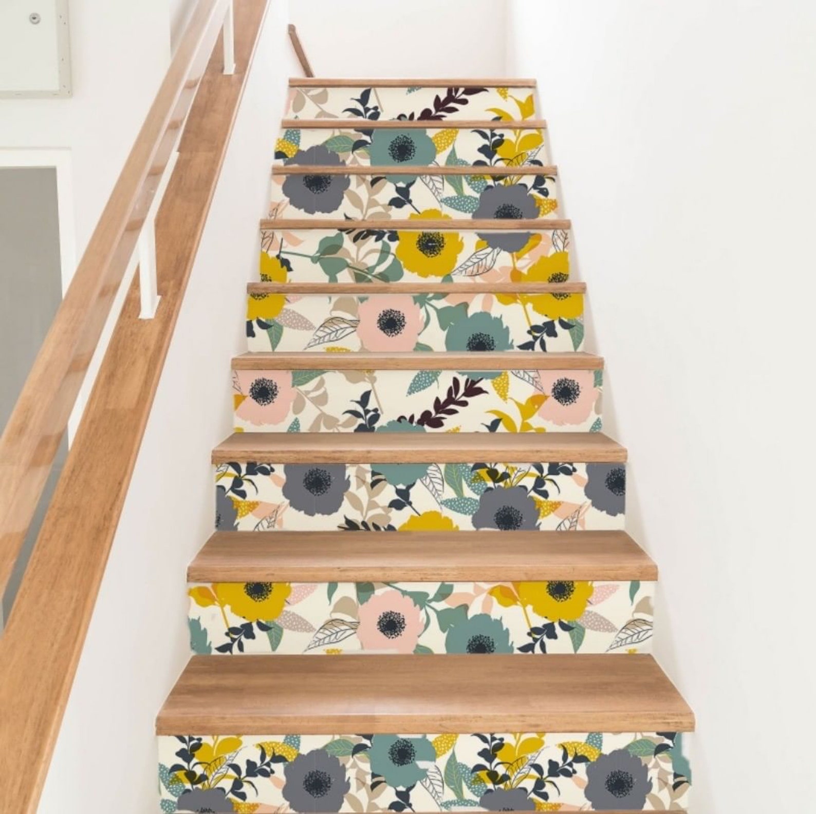 Stair Stickers Floral Decals Riser Decal Vinyl Sticker | Etsy