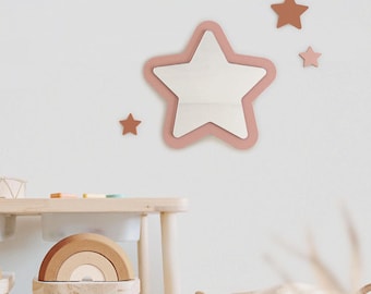 Star Acrylic Nursery Mirror, Pink Nursery Decor