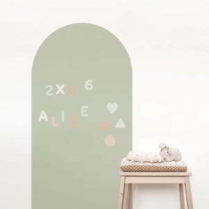 Magnetic Arch Wall Decal For Kids - Camel Pink Chalkboard & Magnetic Activity Center