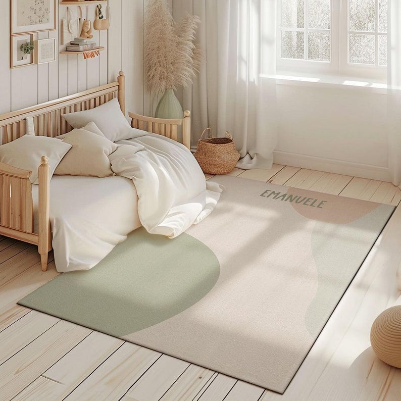 Tappeto Gioco Astratto- Più Colori e Dimensioni Disponibili - Nome Personalizzabile - Decochic