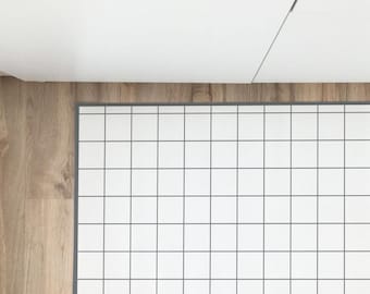 Geometric Vinyl Rug, Vinyl Carpet, Pvc Mat, Kitchen Rug