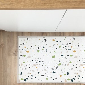 Vinyl Terrazzo Rug, Vinyl Carpet, Pvc Mat, Kitchen Rug