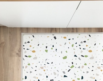 Vinyl Terrazzo Rug, Vinyl Carpet, Pvc Mat, Kitchen Rug