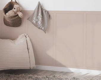 Papel Pintado Adhesivo Efecto Boiserie Rectangular, Boiserie Adhesiva para Paredes, Boiserie Adhesiva Habitación Infantil, Boiserie Adhesiva