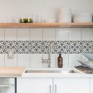 Backsplash Vintage, Kitchen Backsplash, Bathroom Tile Decal, 6x6 Tile Stickers, Peel and Stick Tile Wallpaper Vintage