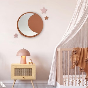 Half Moon Mirror, Montessori Mirrors, Mirrors for Kids, Acrylic Mirror, Moon Shaped, Moon Wall Mirror, Safe Mirror for Baby Room, Childproof