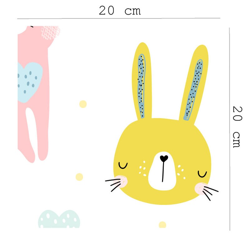 Rabbits Wallpaper Nursery Wallpaper Wall Mural Removable Etsy