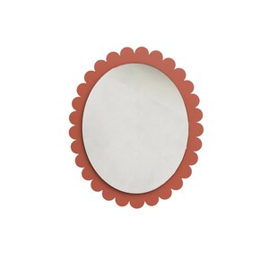 Colorful Acrylic Mirror for Kids, Scalloped Edge Mirror, Oval Wall Mirror for Nursery, Decorative Mirror for Children’s Room, Cute Mirror image 7