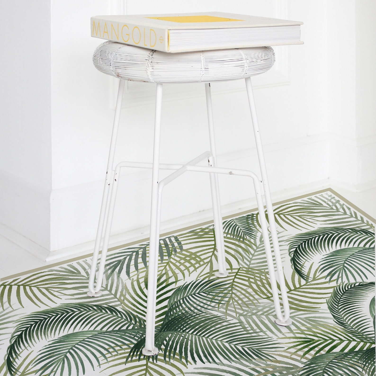 Tropical Watercolor Kitchen Rug Vinyl Floor Mat Kitchen Etsy