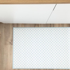 Polka Dot Vinyl Rug, Vinyl Carpet, Pvc Mat, Kitchen Rug