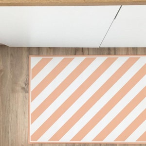 Stripes Vinyl Rug, Vinyl Carpet, Pvc Mat, Kitchen Rug