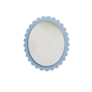 Colorful Acrylic Mirror for Kids, Scalloped Edge Mirror, Oval Wall Mirror for Nursery, Decorative Mirror for Children’s Room, Cute Mirror image 4