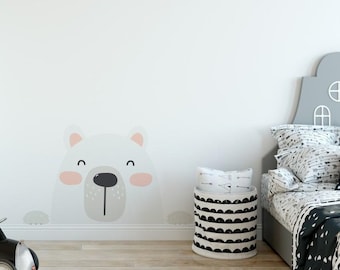 Bear Wall Sticker, Peel and Stick Stickers, Self-Adhesive, Wall Decal, Wall Decor, Removable Stickers