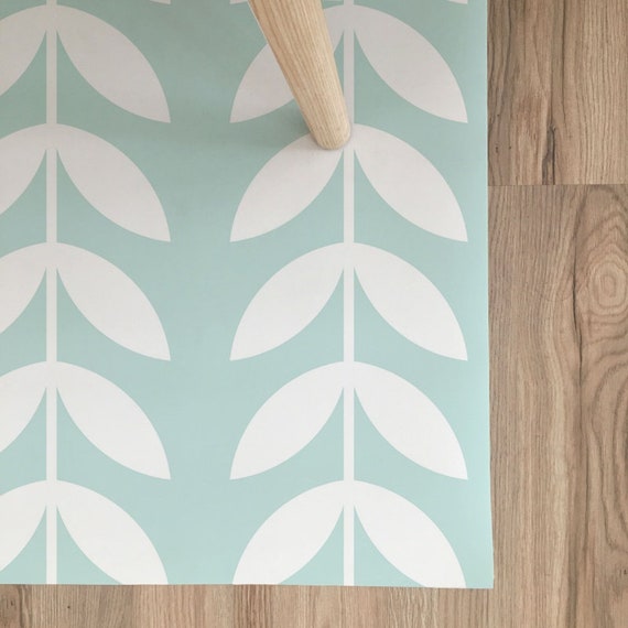 Vintage Leaves Kitchen Rug Linoleum Rug Vinyl Carpet Pvc Etsy