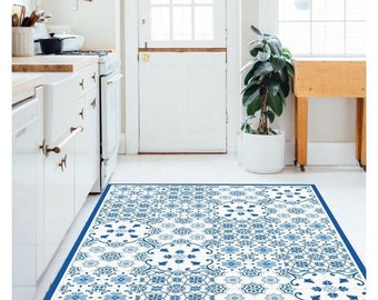 Tiles Kitchen Rug, Linoleum Rug, Vinyl Carpet, Pvc Mat