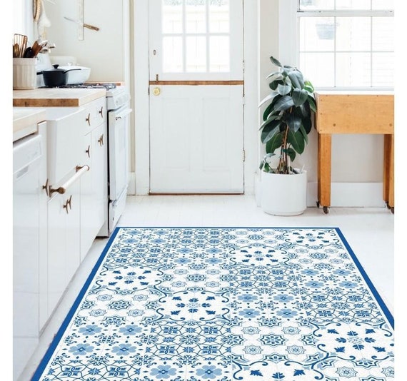 Tiles Kitchen Rug Linoleum Rug Vinyl Carpet Pvc Mat | Etsy