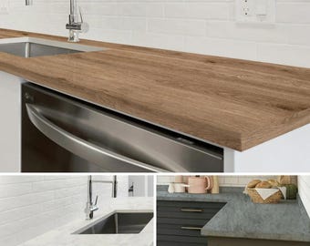 Kitchen Countertop Adhesive Film, Peel and Stick Countertop Cover, Kitchen Worktop Vinyl Wrap, Kitchen Counter Protector Adhesive