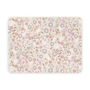 Cottagecore Placemats, Floral Placemats, Cottagecore Floral Vinyl Placemat, Floral Table Mat, Wildflower Placemats, Romantic Placemats