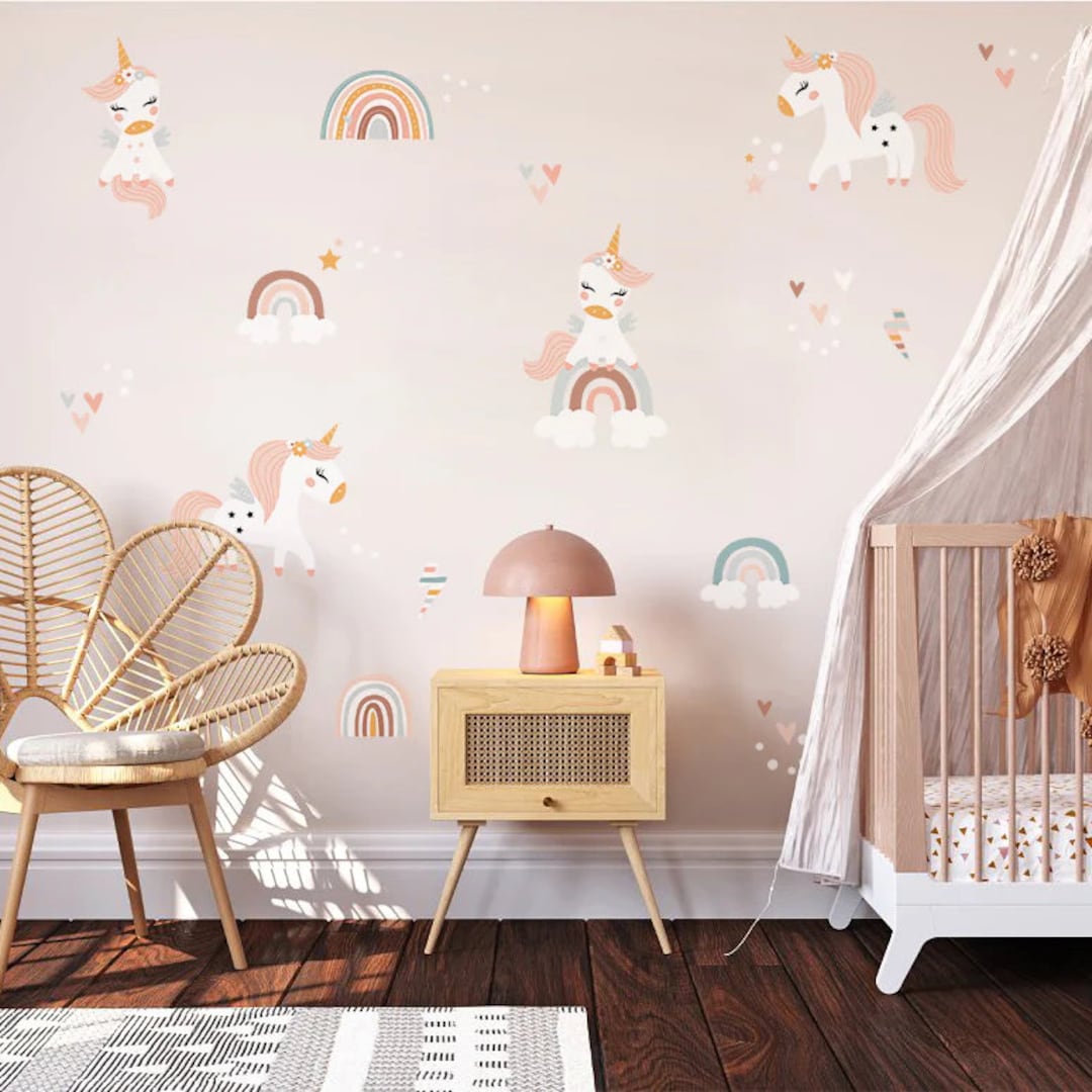 Unicorn Wall Decal, Unicorn Bedroom Decor for Girls, Toddler Girl Room ...