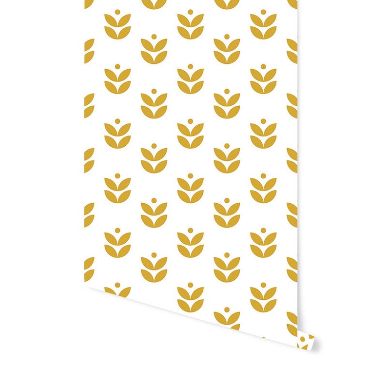 Scandi Flowers Wallpaper, Retro, Scandinavian image 4