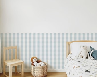 Half Wall Wallpaper Boiserie, Half Wall Sticker, Sticker Boiserie, Vichy, Gingham