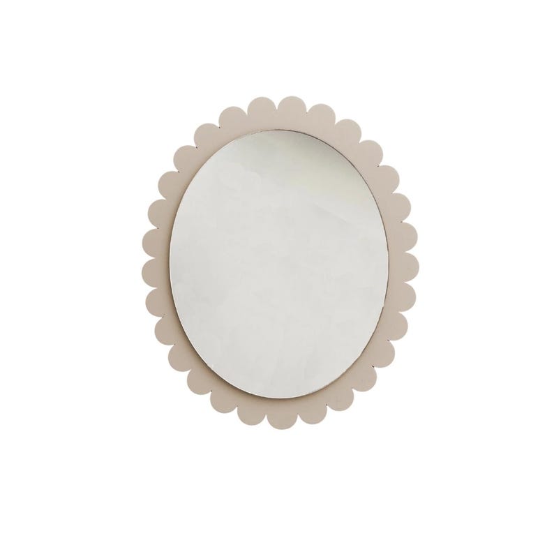 Colorful Acrylic Mirror for Kids, Scalloped Edge Mirror, Oval Wall Mirror for Nursery, Decorative Mirror for Children’s Room, Cute Mirror image 6
