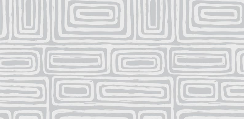 Geometric Vinyl Floor Mat, Washable Kitchen Rug, Entryway Runner, Grey PVC Home Decor image 5