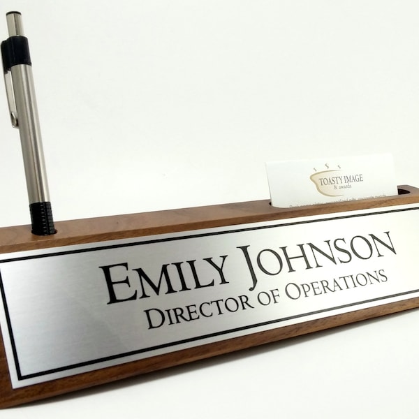 Wooden Desk Name Plate Holder Etsy