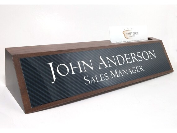 Personalized Desk Name Plate Nameplate Business Card Holder Etsy